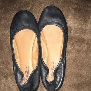 Black Leather Lucky Brand Ballet Flats size 8.5